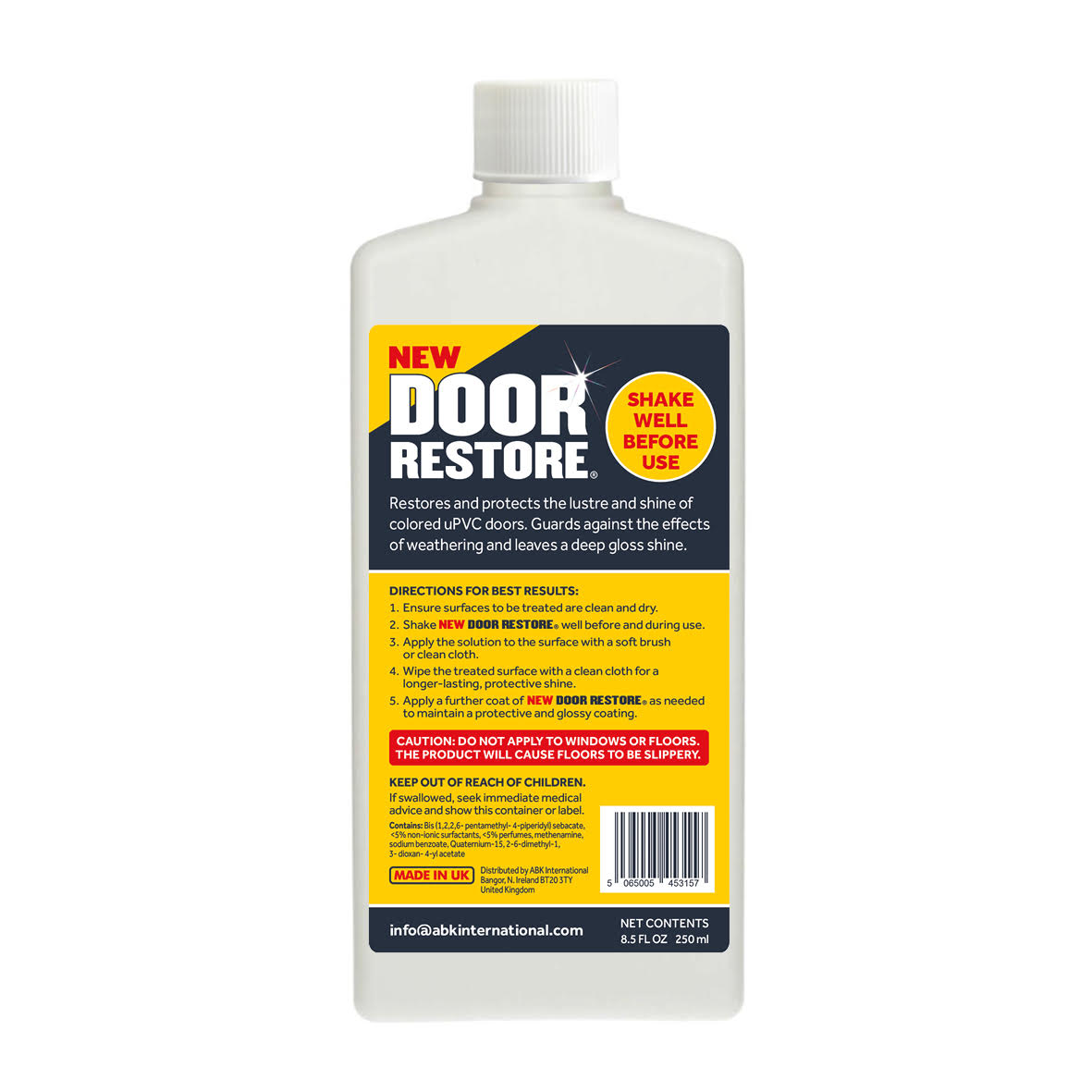 NEW DOOR RESTORE | Restore Colour and Appearance of Faded Composite uPVC Doors | 250ml